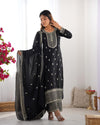 Zari Embroidered with Intricate Sequins Suit