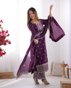 Zari Embroidered with Intricate Sequins Suit
