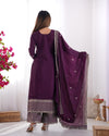 Zari Embroidered with Intricate Sequins Suit