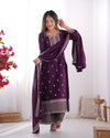 Zari Embroidered with Intricate Sequins Suit
