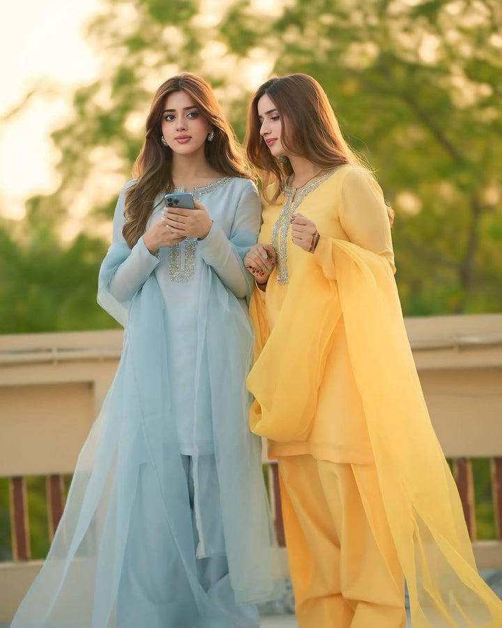 Designer Embroidered Faux Georgette Suit