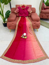 Elegant Chinon Silk Saree Set
