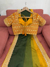 Elegant Chinon Silk Saree Set