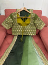 Elegant Chinon Silk Saree Set