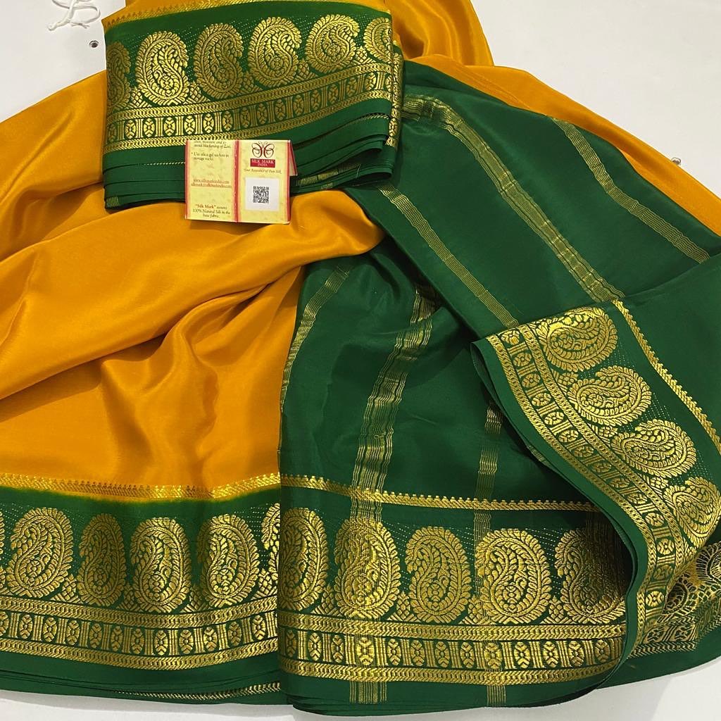 Semi Mysore Crepe Silk Saree
