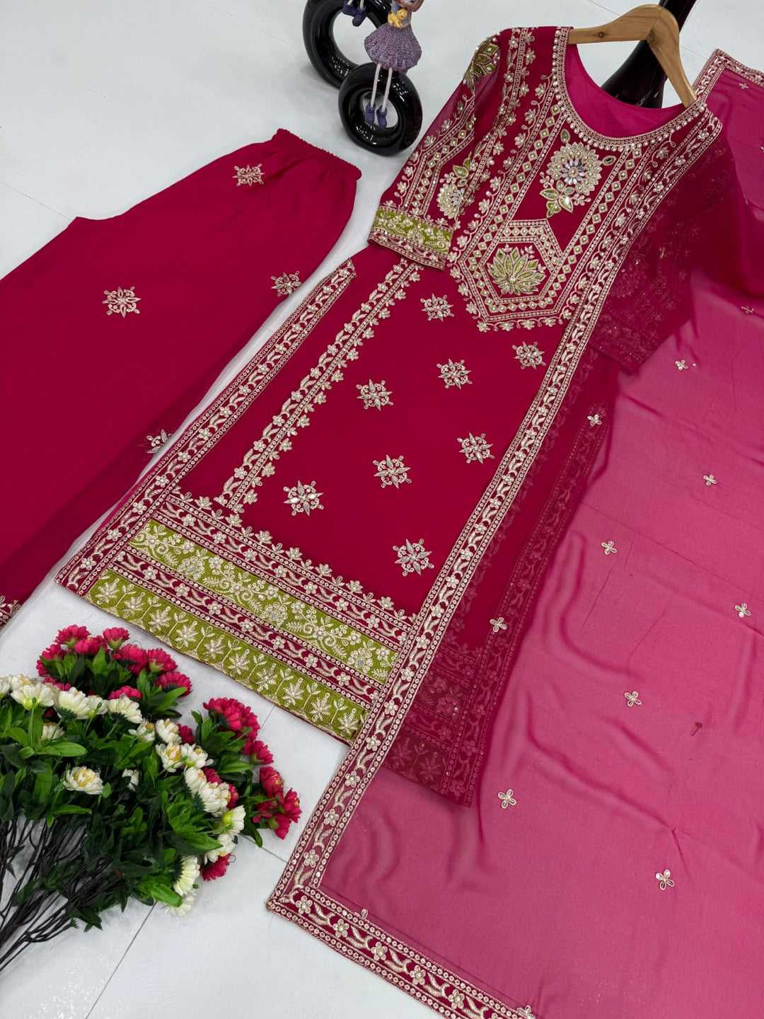 Premium Heavy Faux Georgette Emroidered Suit