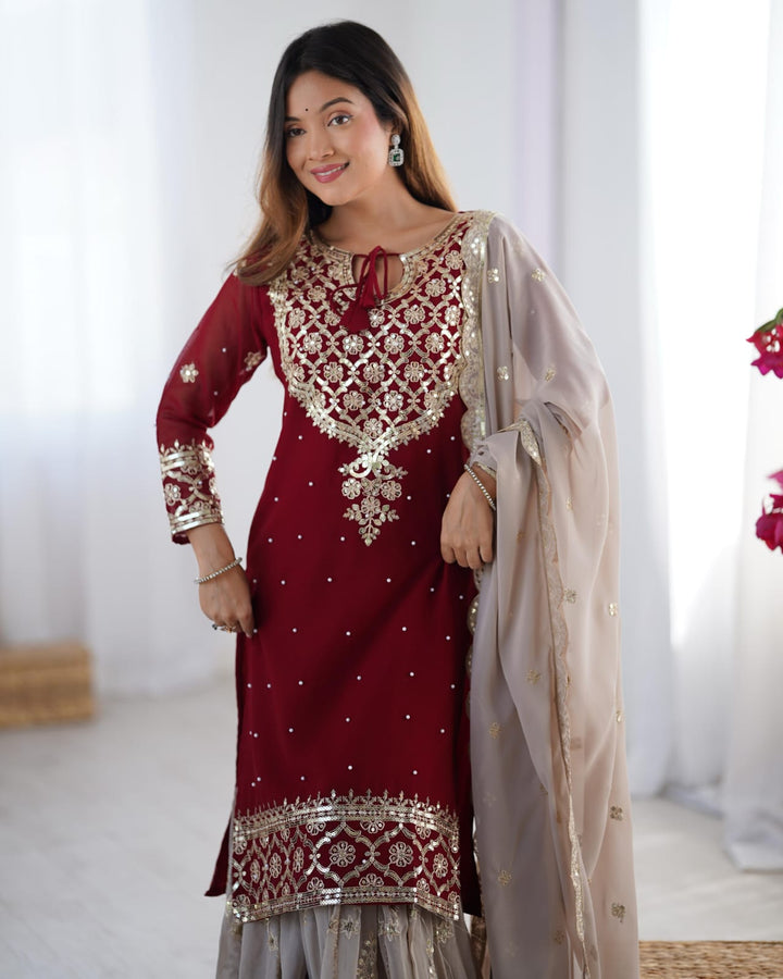 Elegant Sequin Embroidered Dress