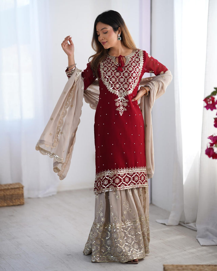 Elegant Sequin Embroidered Dress