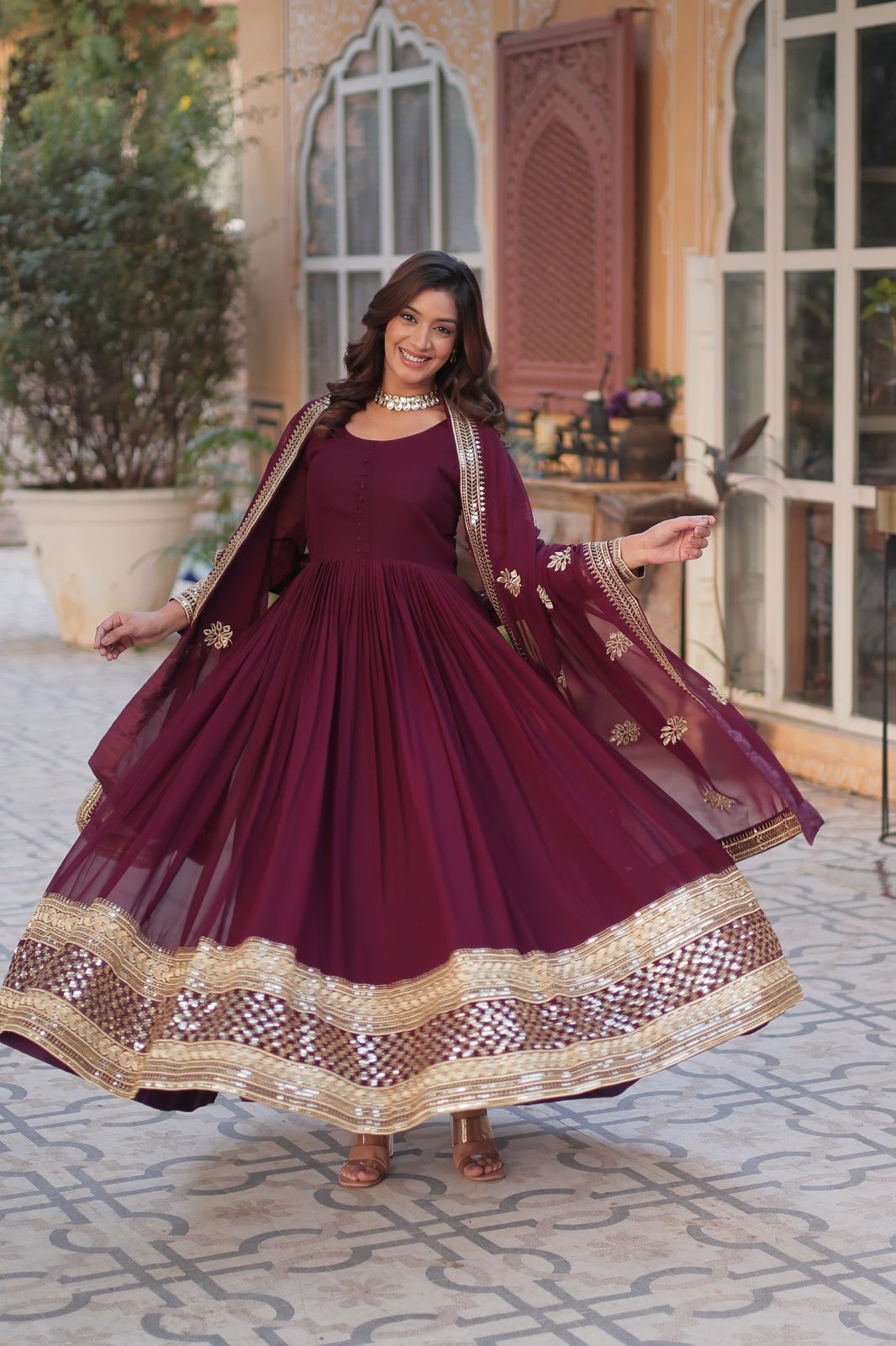 Premium  Readymade Gown and dupatta