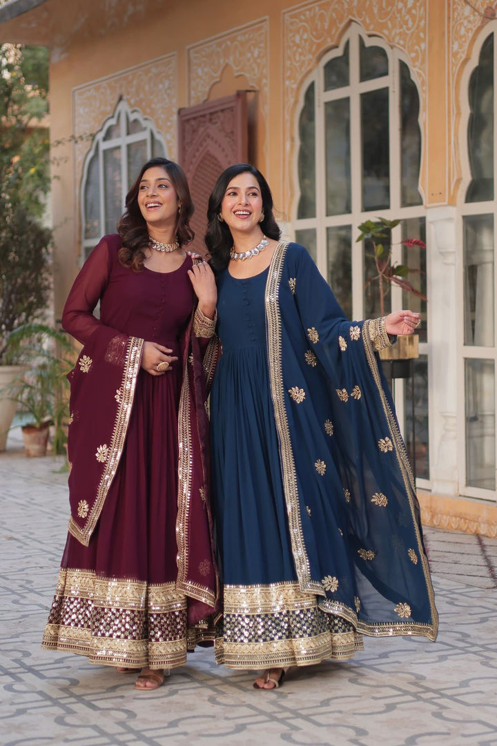 Premium  Readymade Gown and dupatta