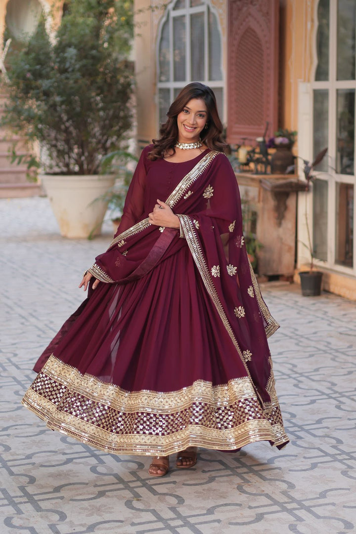 Premium  Readymade Gown and dupatta