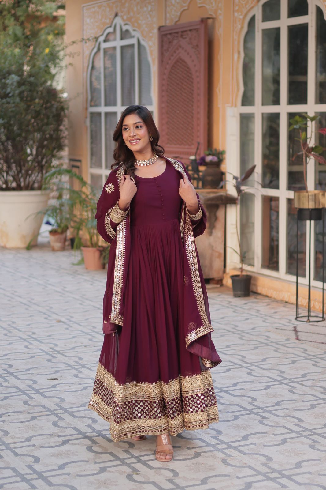 Premium  Readymade Gown and dupatta