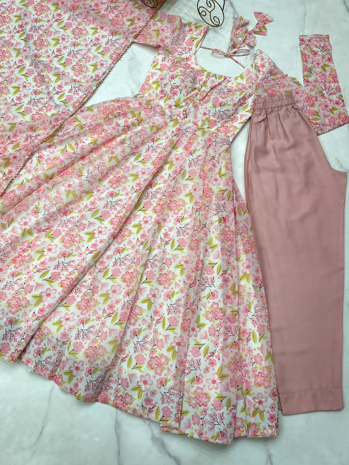 Premium Chiffon Floral Anarkali Set
