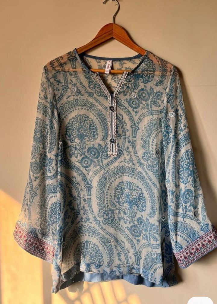 Chiffon Georgette Party Set with Farshi Palazzo
