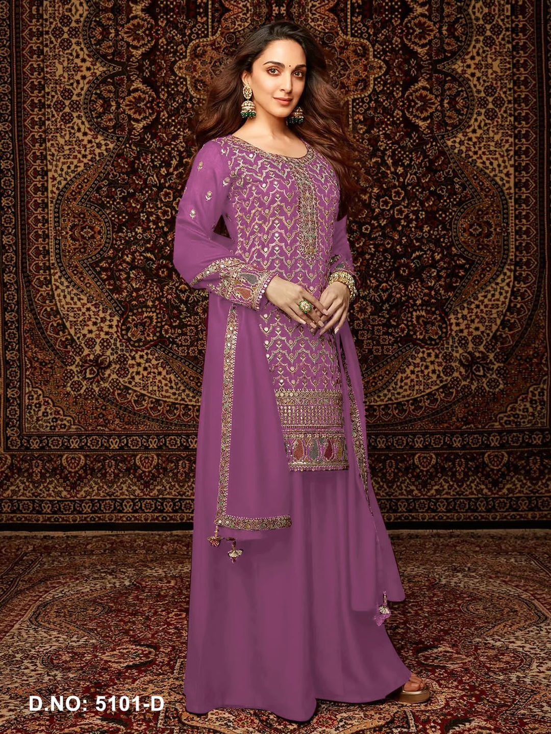 Luxury Chinon Embroidery Dress