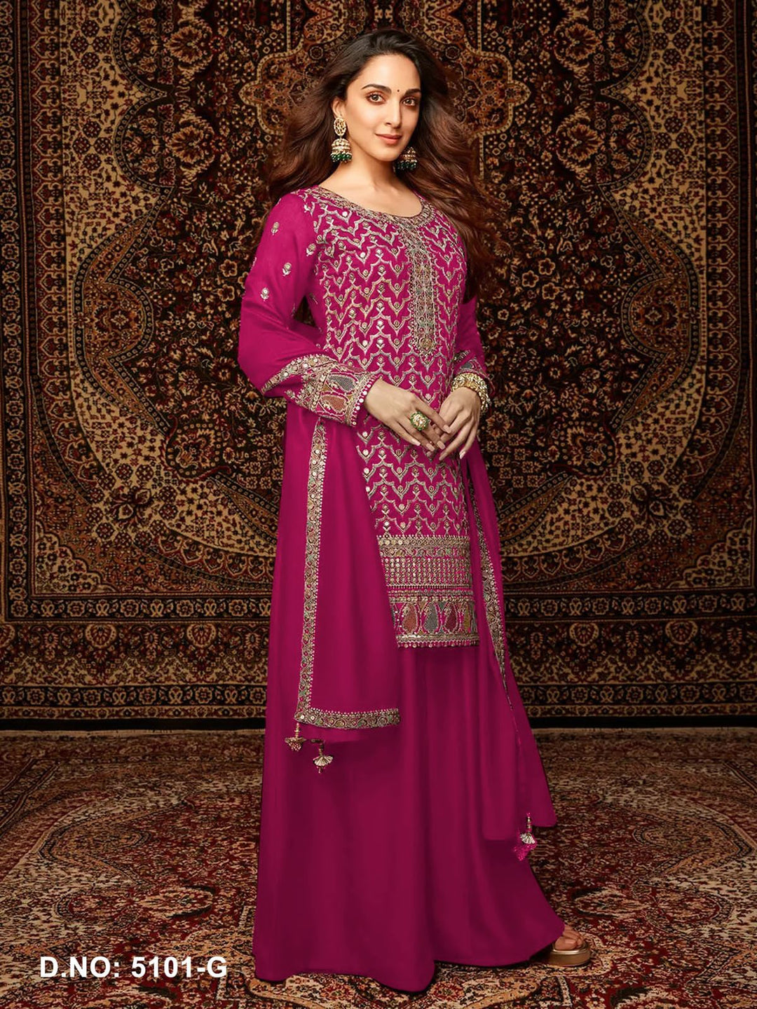 Luxury Chinon Embroidery Dress