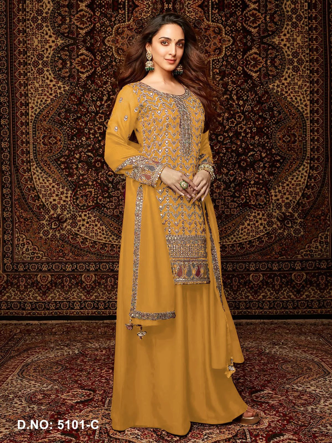 Luxury Chinon Embroidery Dress