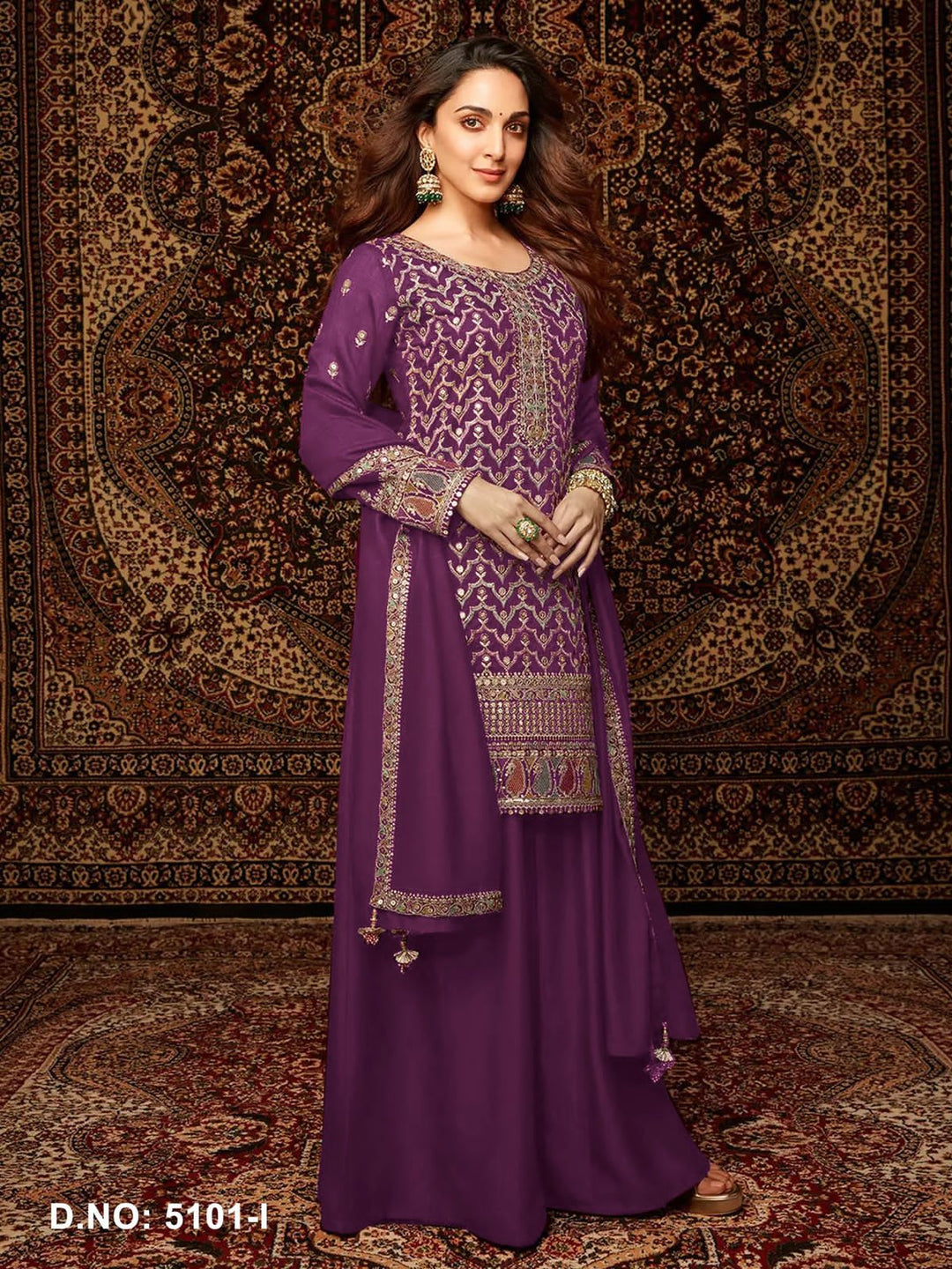 Luxury Chinon Embroidery Dress