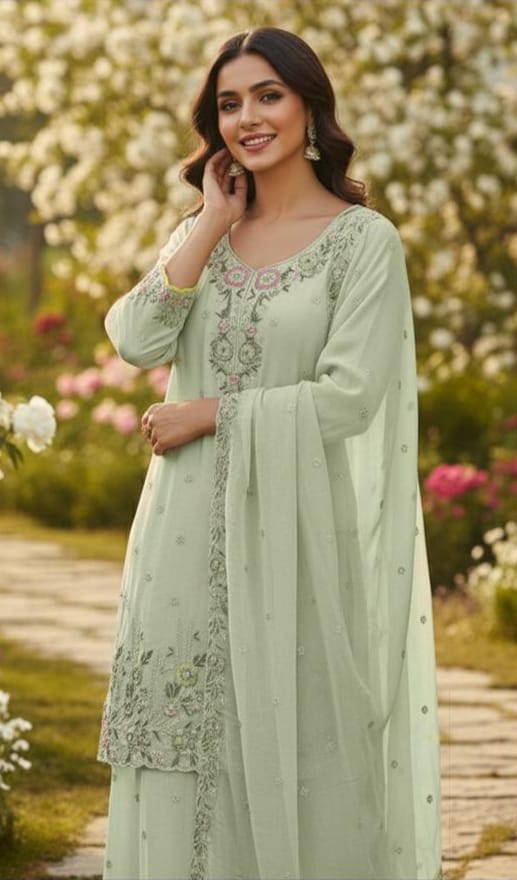 Heavy Chiffon 3-Piece Suit