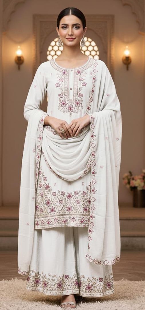 Heavy Chiffon Palazzo Suit Set