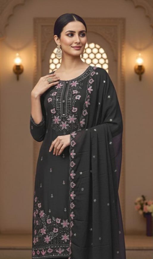 Heavy Chiffon Palazzo Suit Set