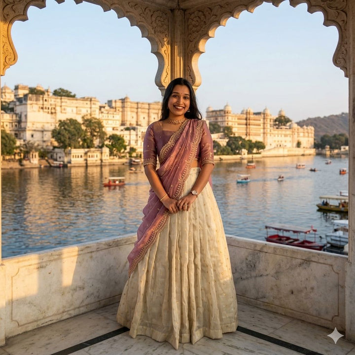 Silk Half Saree lehenga Choli