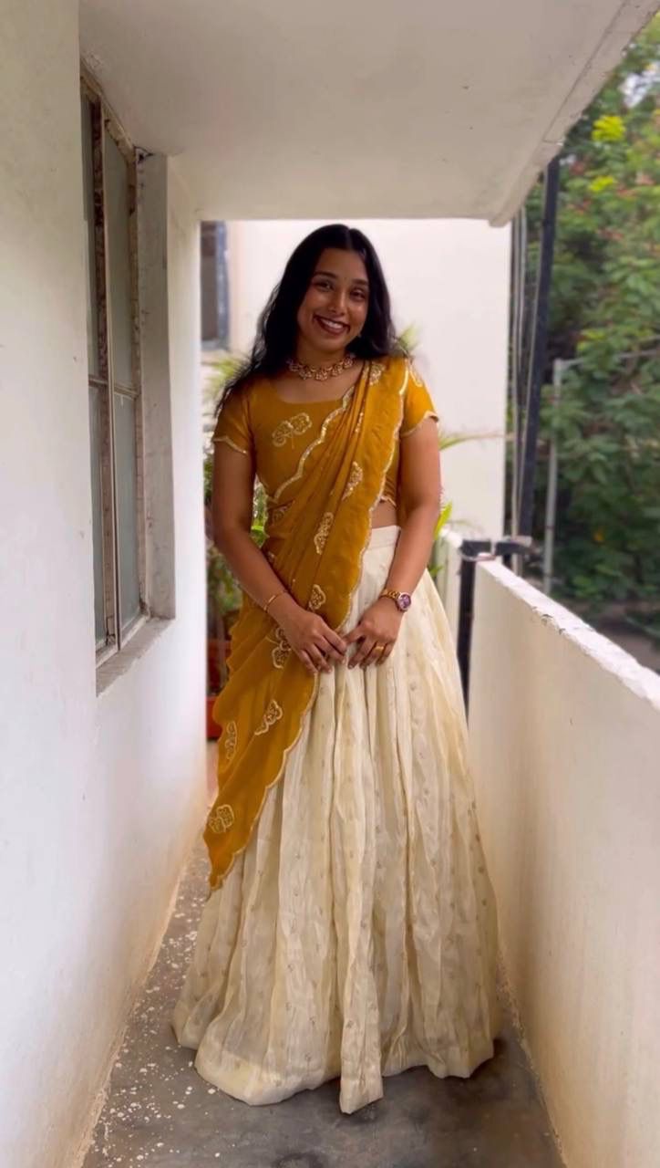 Silk Half Saree lehenga Choli