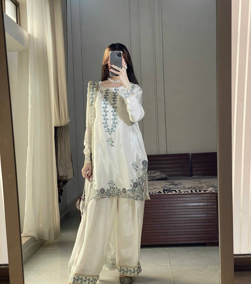 Farshi Shalwar 3 Piece Suit Ready to Wear (1005)