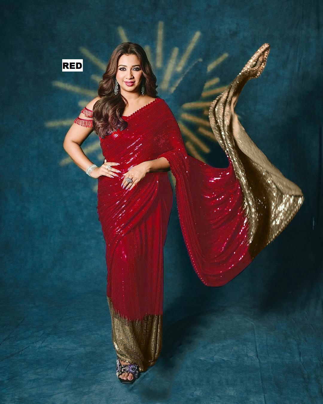 Georgette Cutwork Lace Border Saree