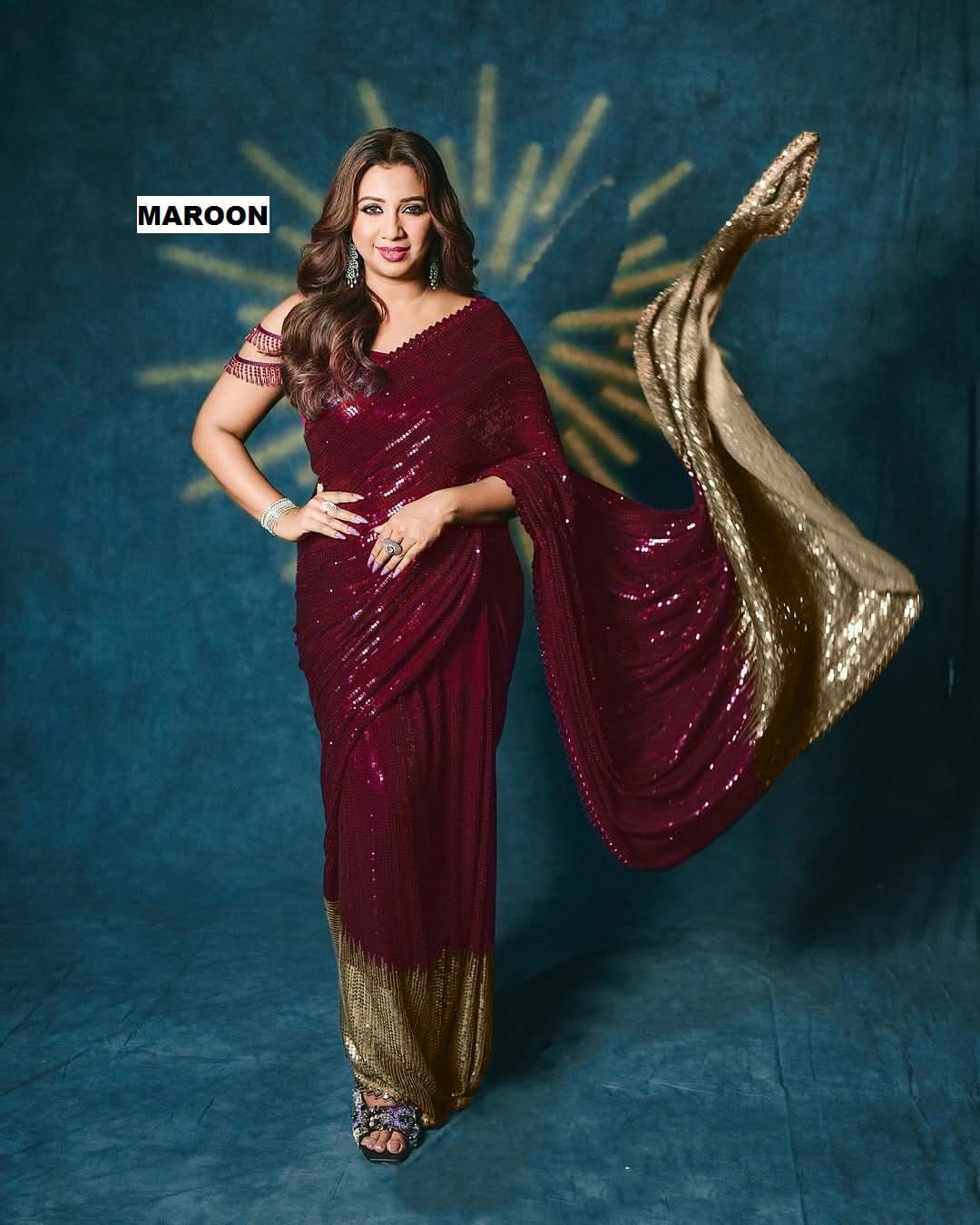 Georgette Cutwork Lace Border Saree