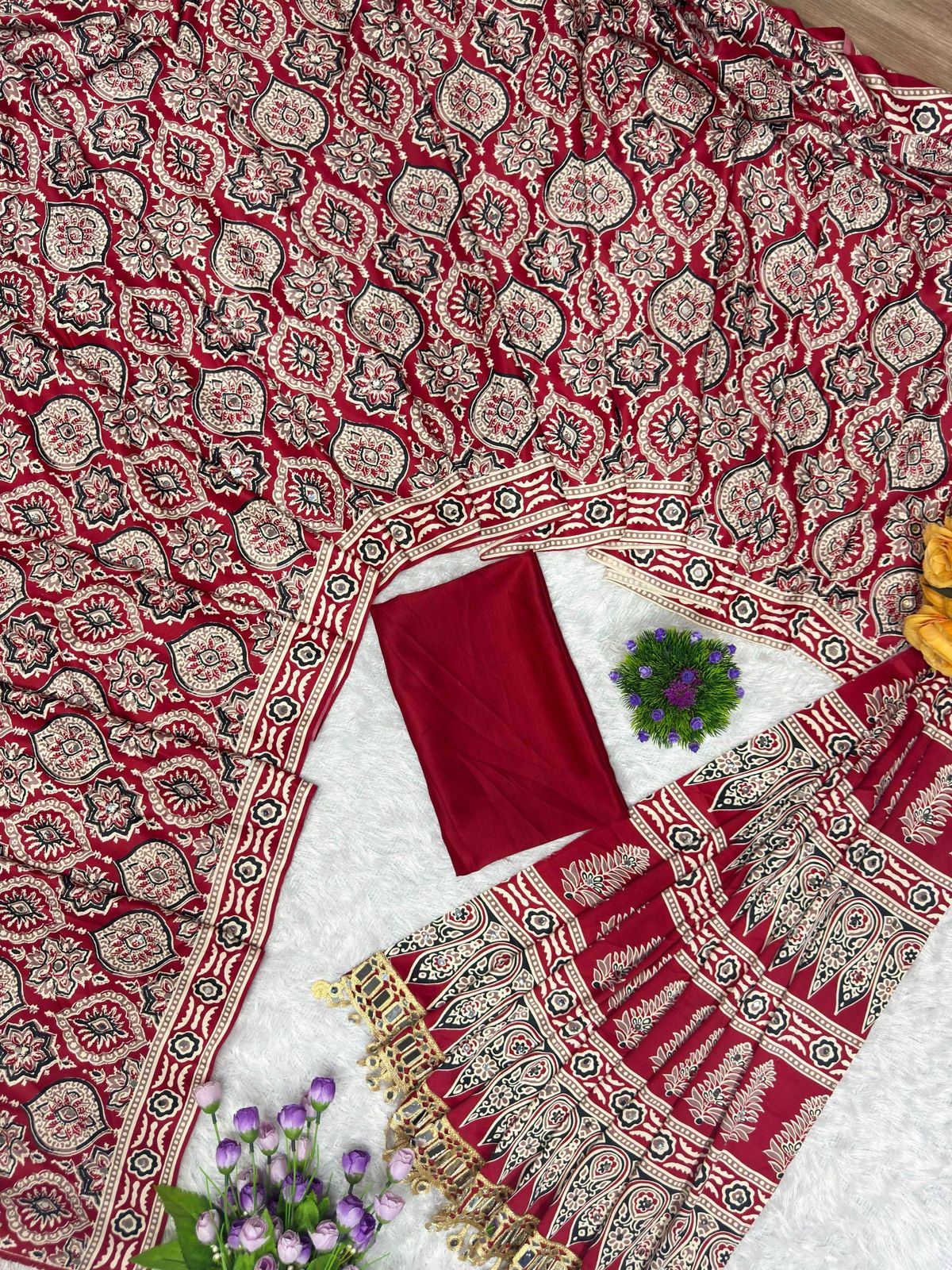 Pure Arjakh Sartin Silk saree