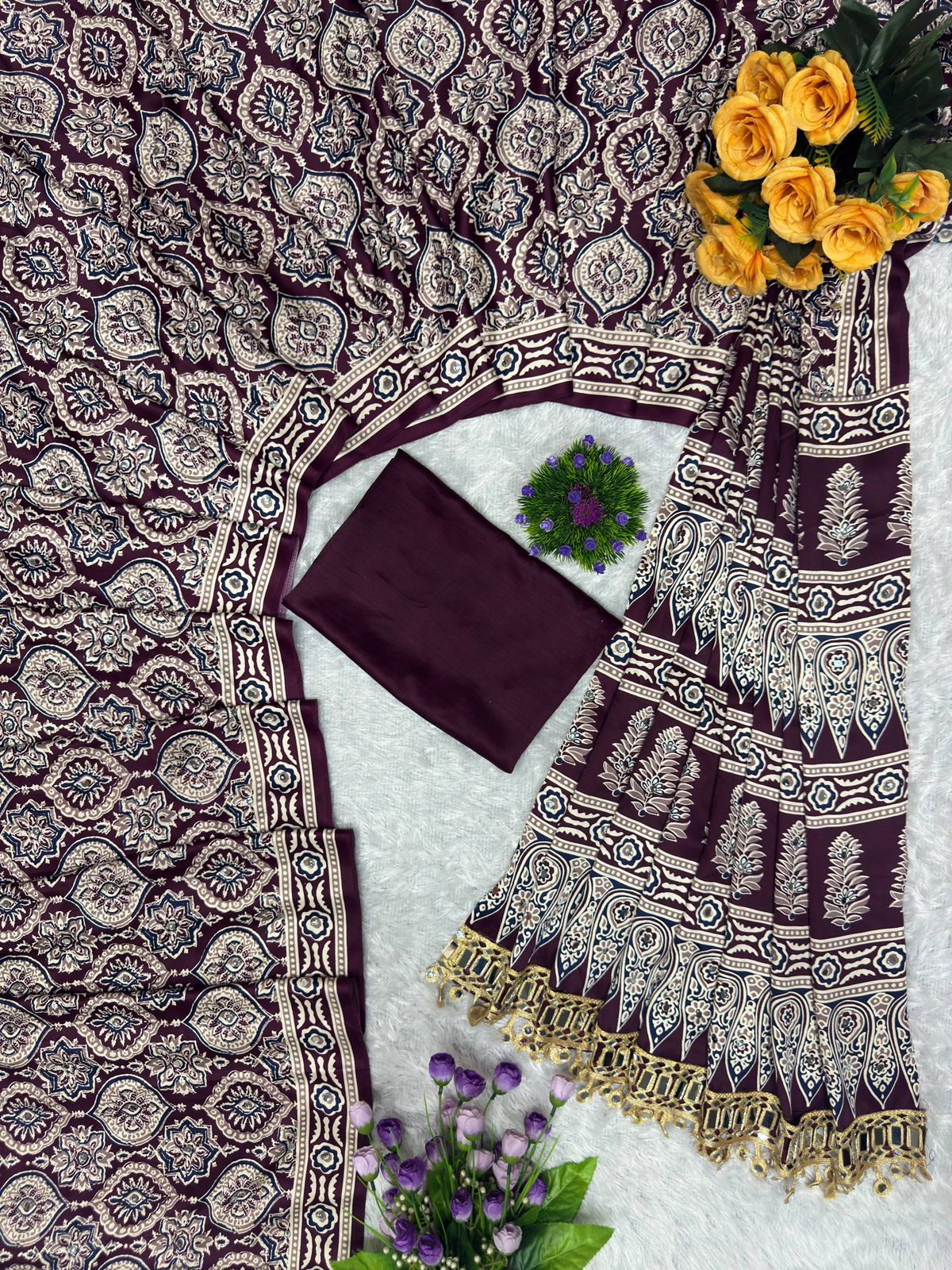 Pure Arjakh Sartin Silk saree