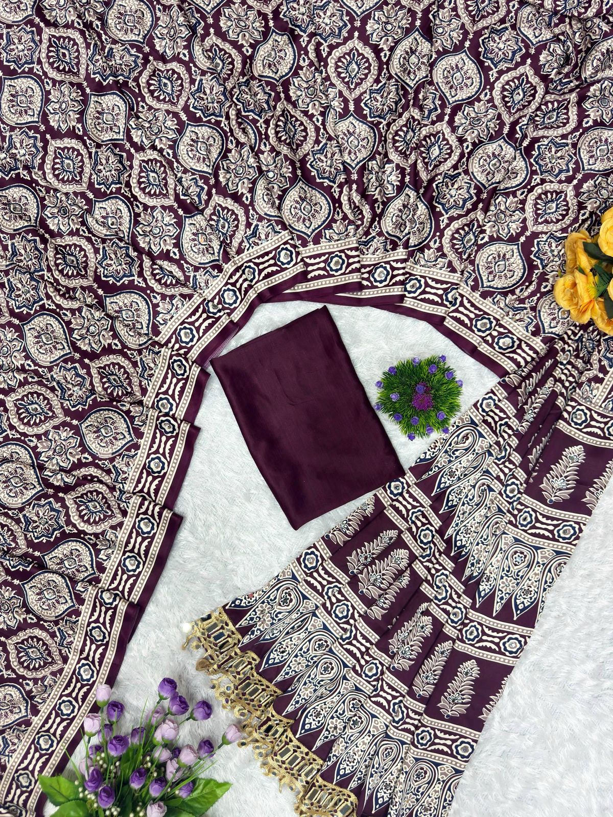 Pure Arjakh Sartin Silk saree