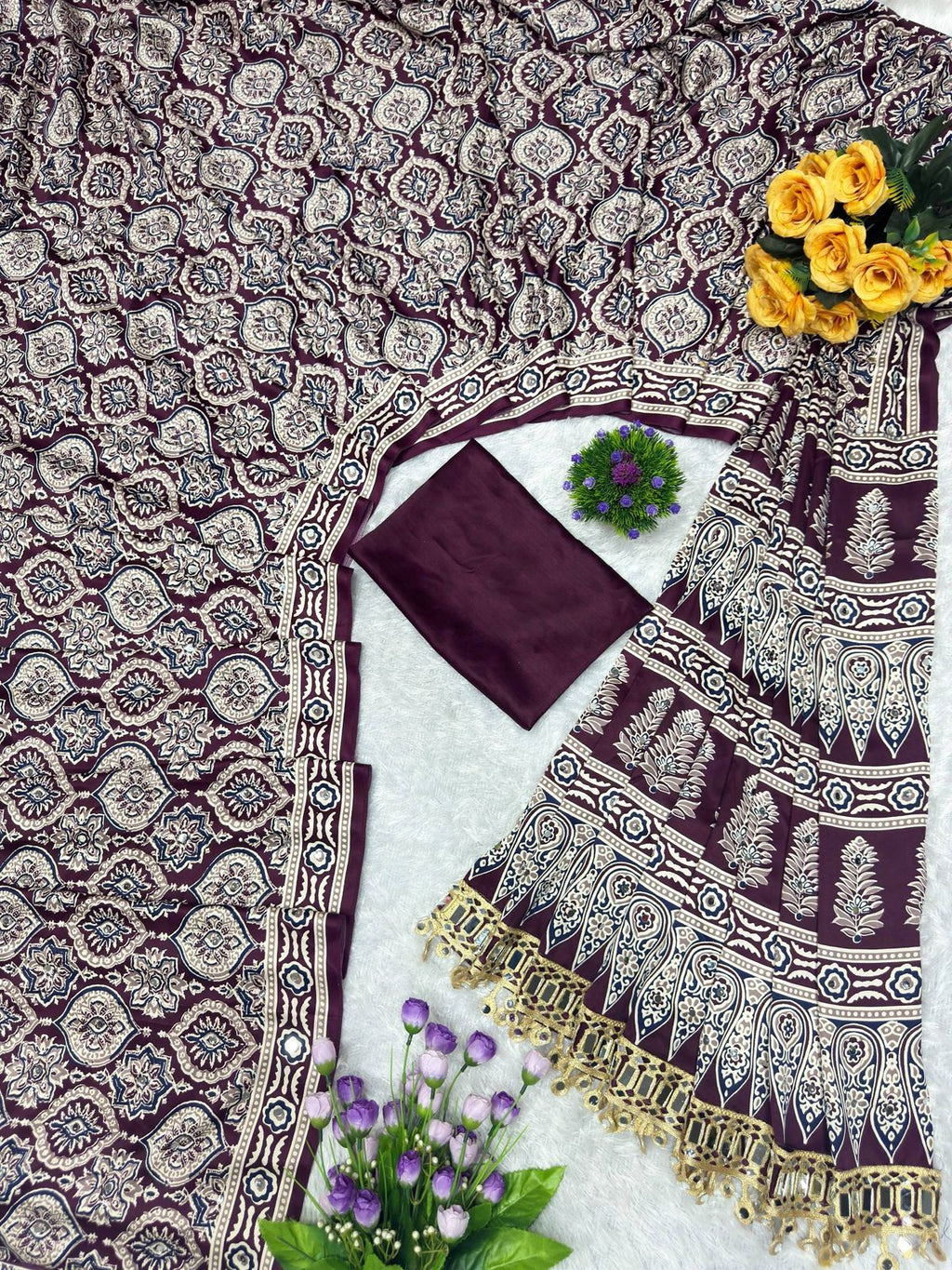 Pure Arjakh Sartin Silk saree