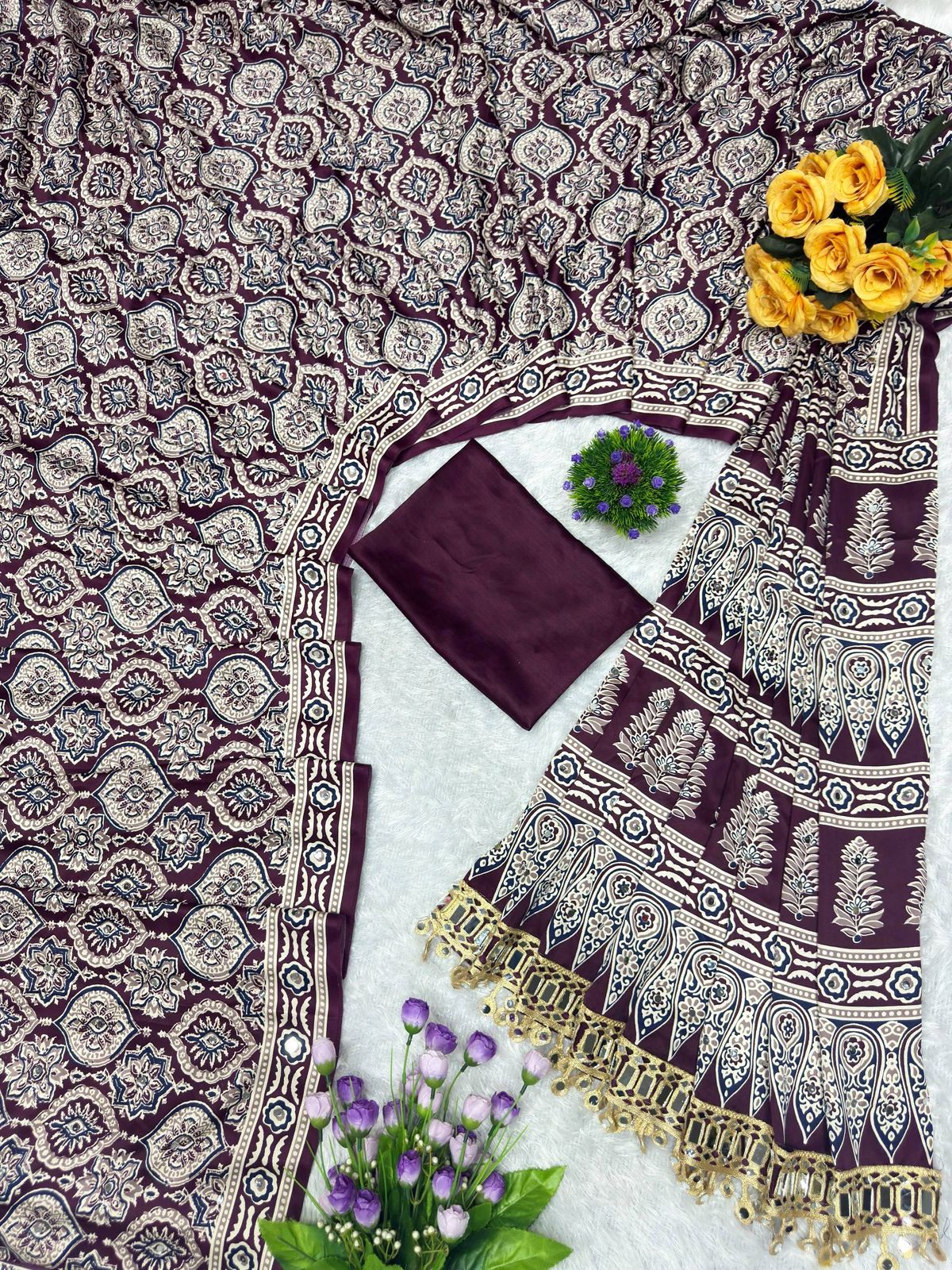 Pure Arjakh Sartin Silk saree