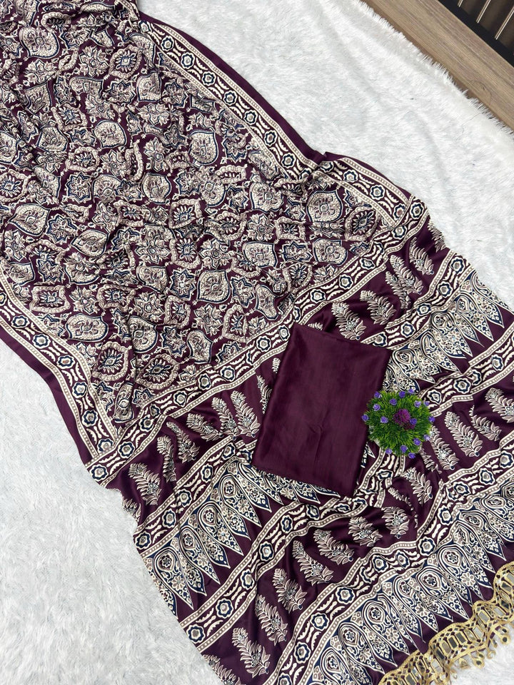 Pure Arjakh Sartin Silk saree