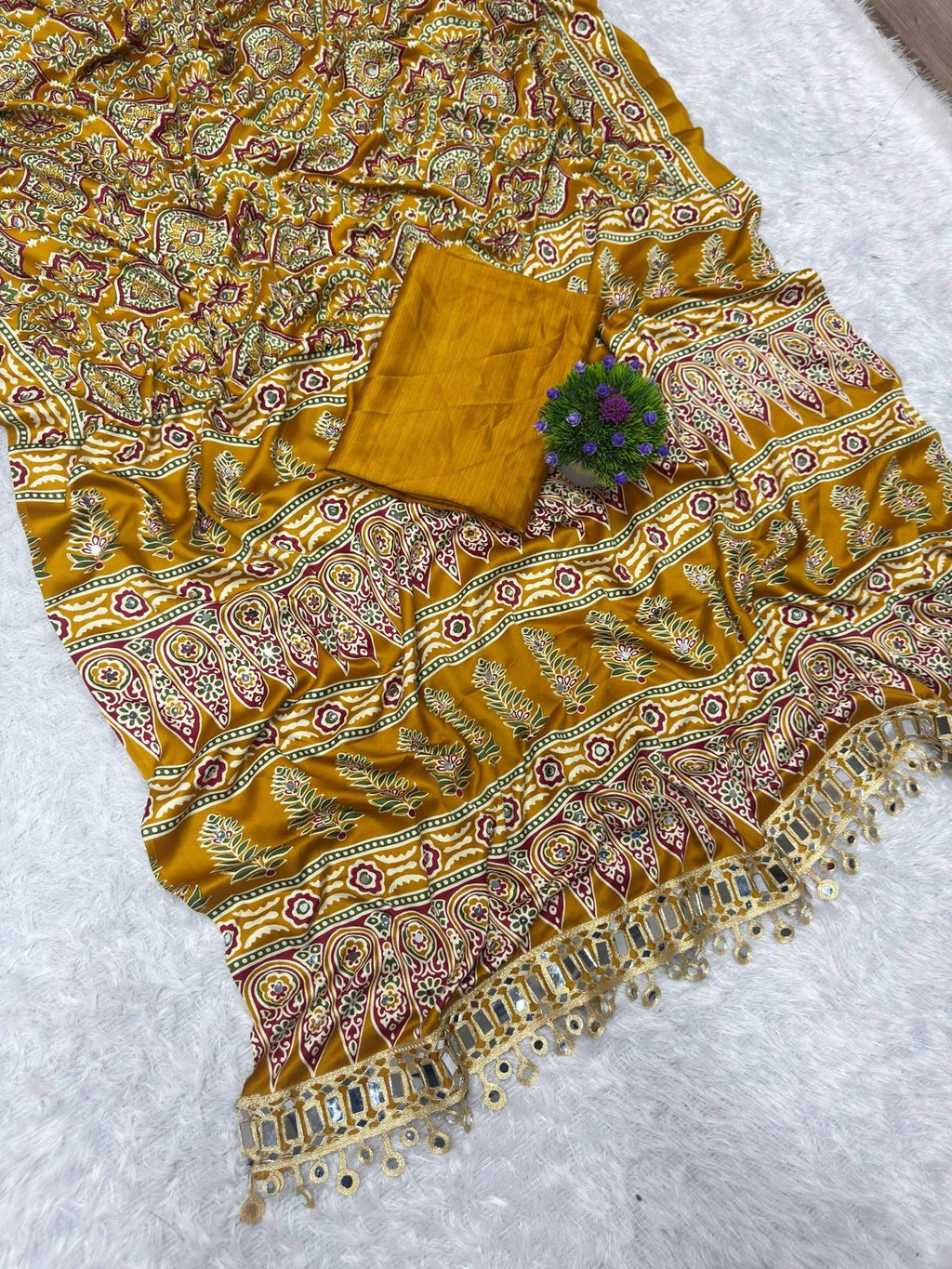 Pure Arjakh Sartin Silk saree