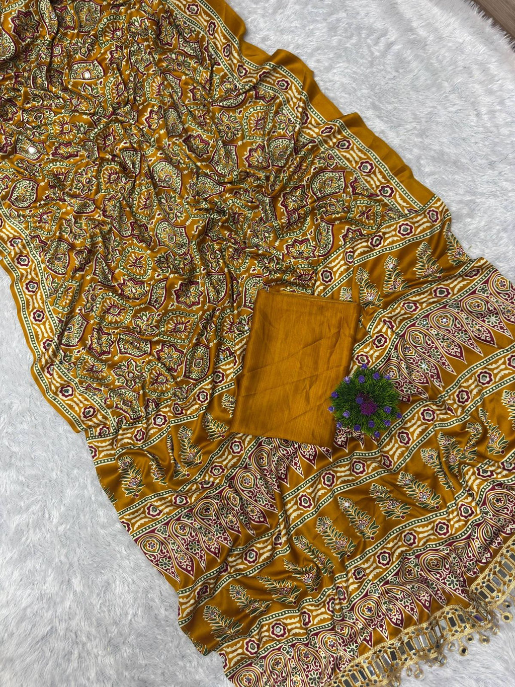 Pure Arjakh Sartin Silk saree
