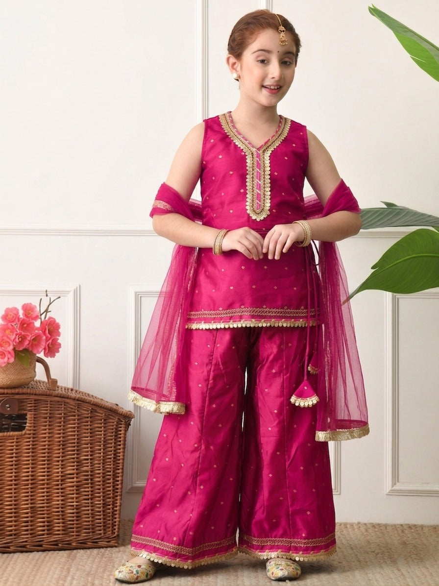 Girl's Ethnic Top, Sharara with Dupatta