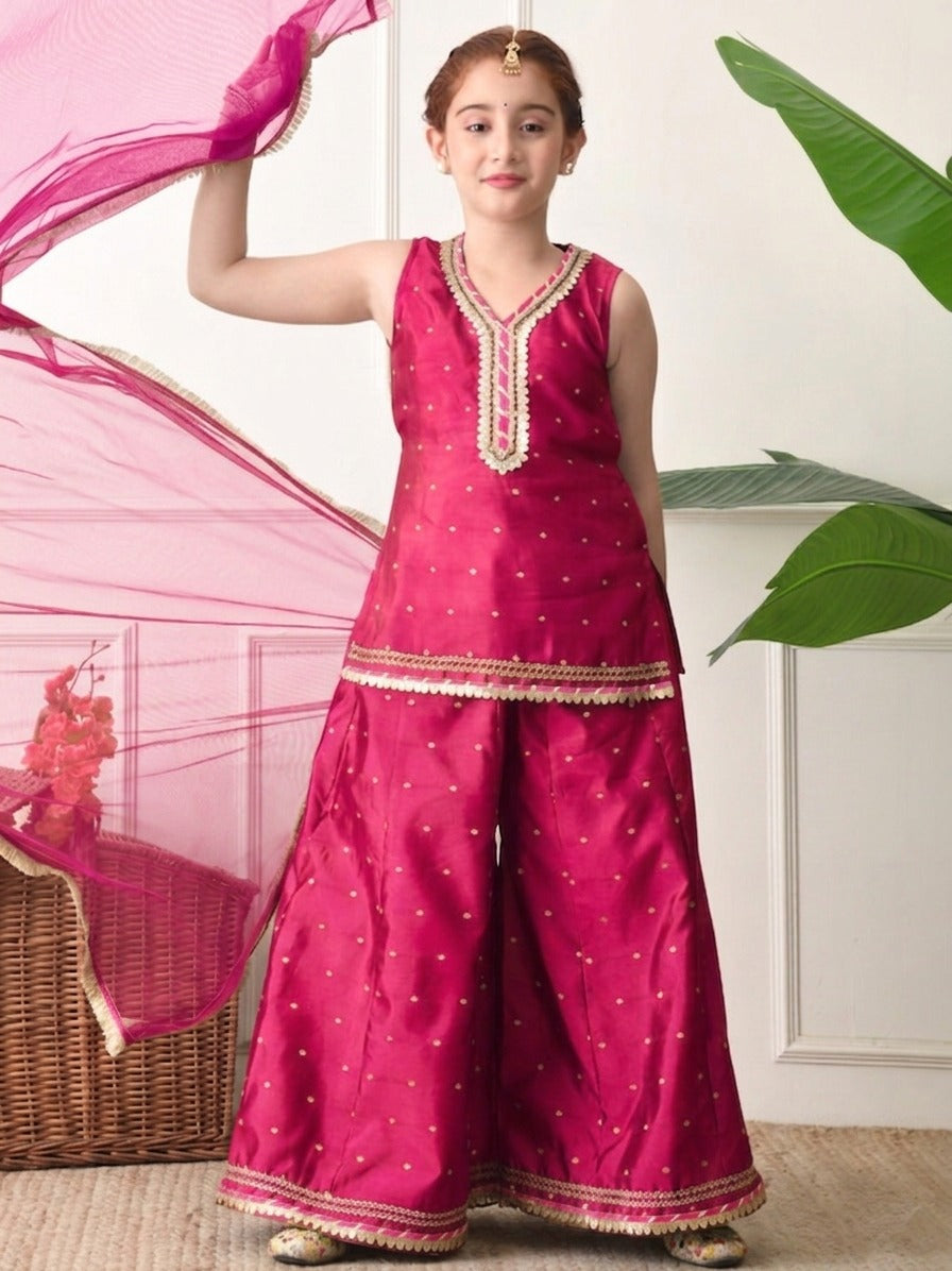 Girl's Ethnic Top, Sharara with Dupatta