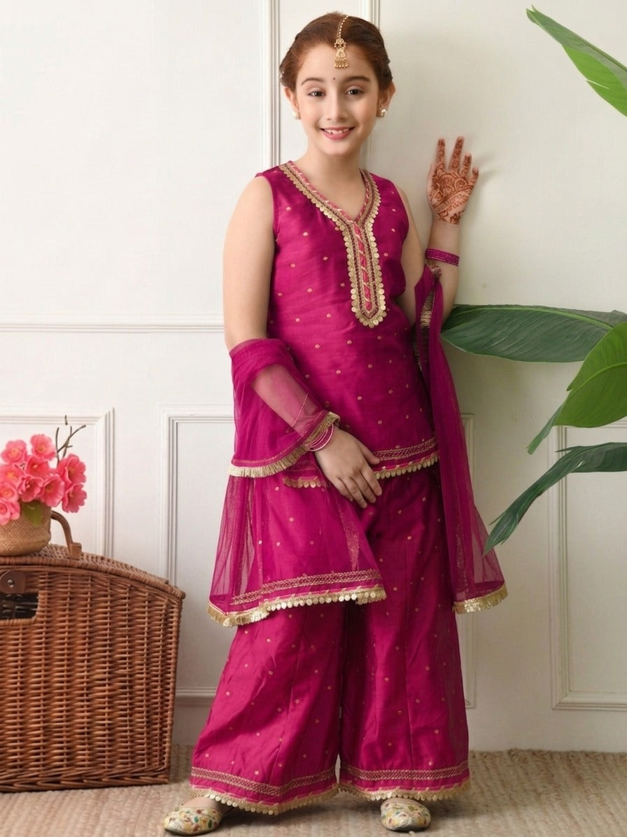 Girl's Ethnic Top, Sharara with Dupatta