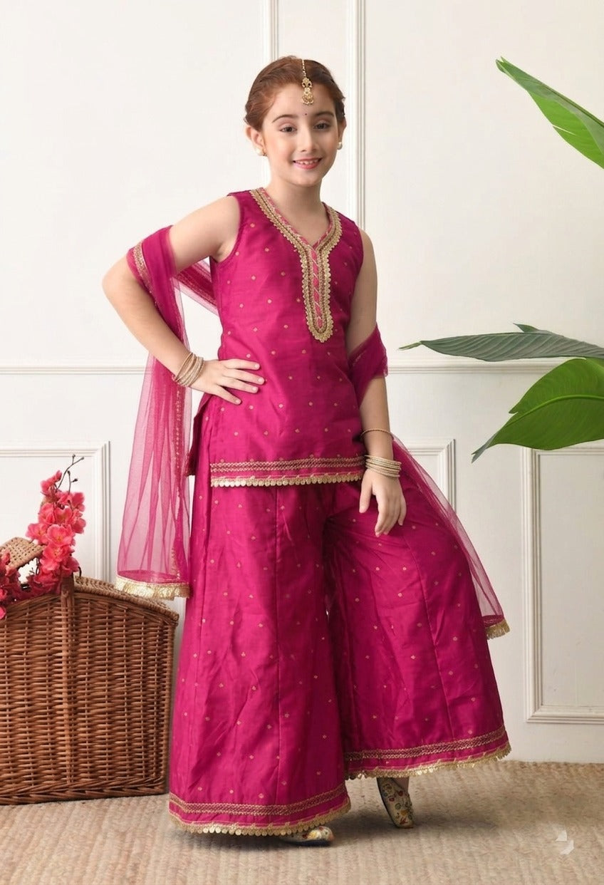 Girl's Ethnic Top, Sharara with Dupatta