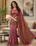Chinon Silk with Designer Handwork Saree