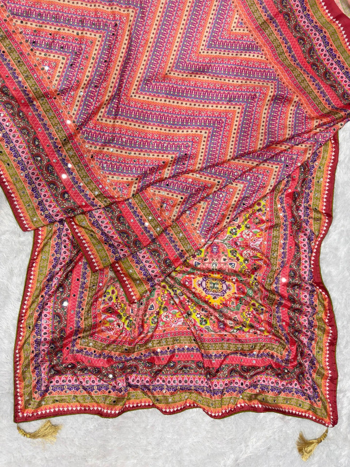 Chinon Silk with Designer Handwork Saree