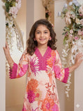 Astraloom Kids Girls Pink Floral Printed Cotton Top and Pant Set