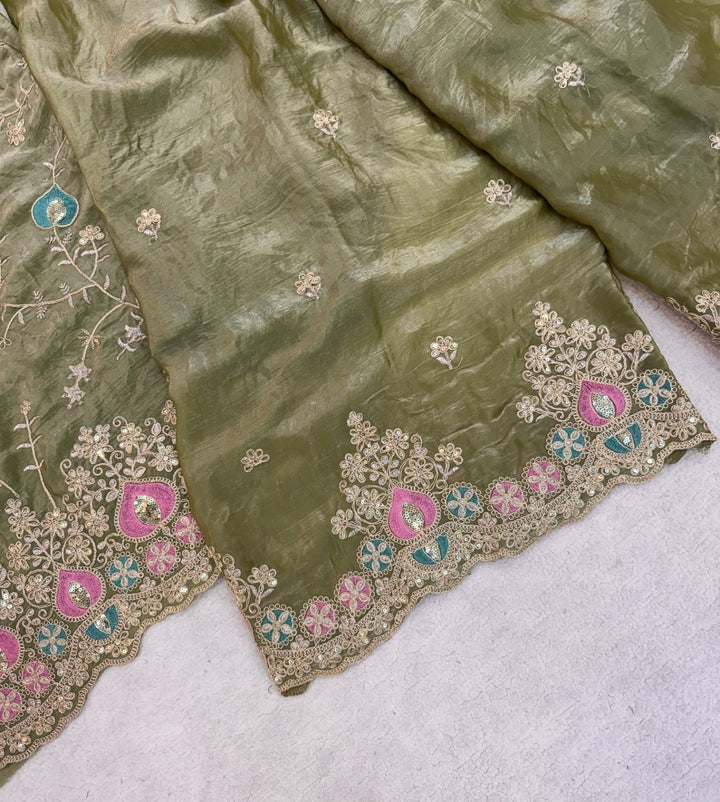 Ethnic Wear - Fendy Silk, Coding Sequence & Thread work with Dupatta