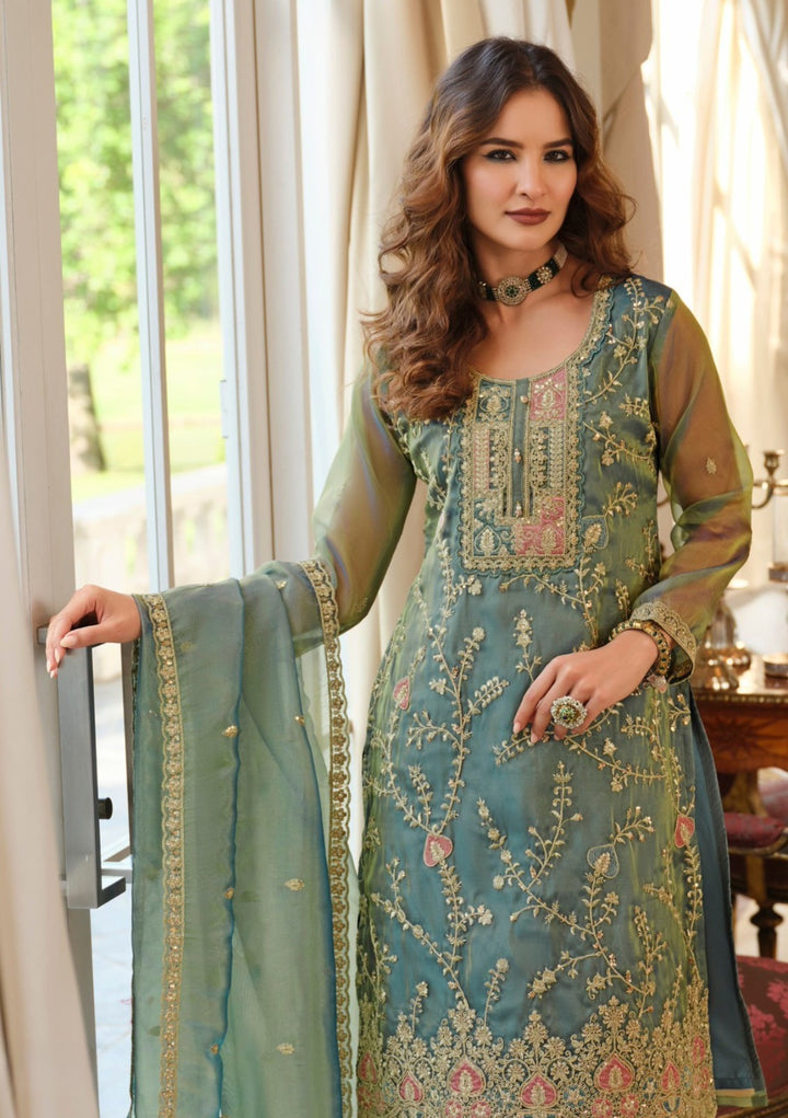 Ethnic Wear - Fendy Silk, Coding Sequence & Thread work with Dupatta