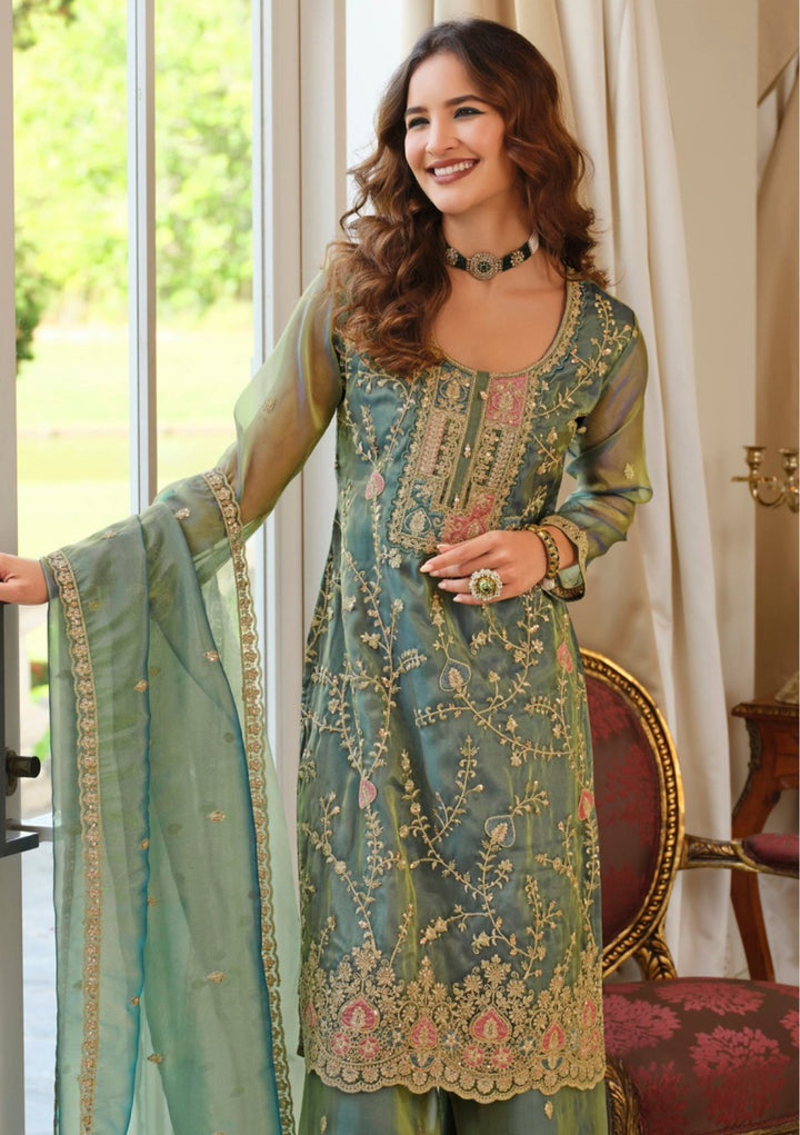 Ethnic Wear - Fendy Silk, Coding Sequence & Thread work with Dupatta
