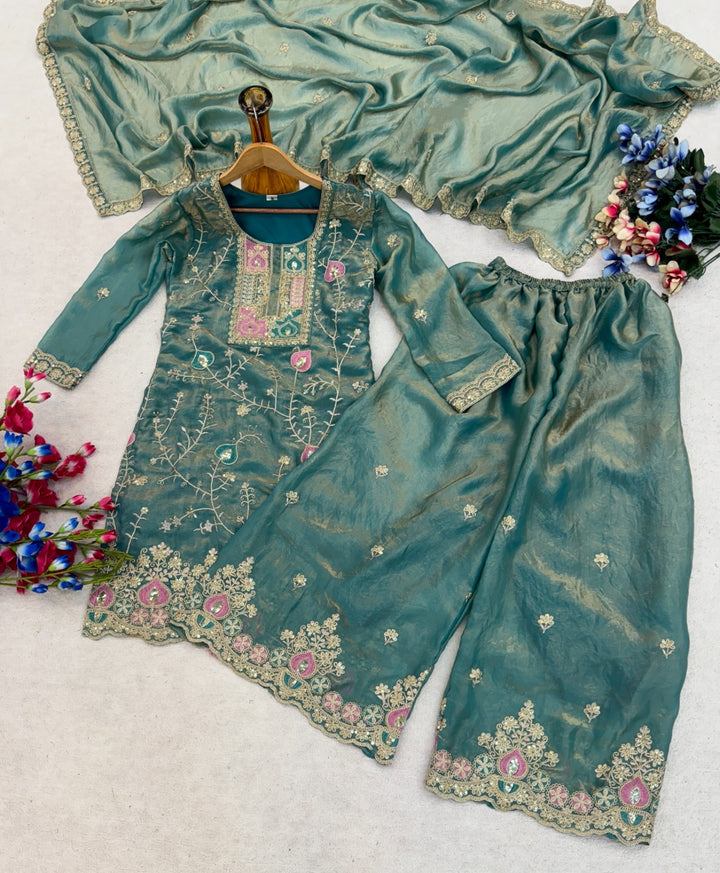 Ethnic Wear - Fendy Silk, Coding Sequence & Thread work with Dupatta
