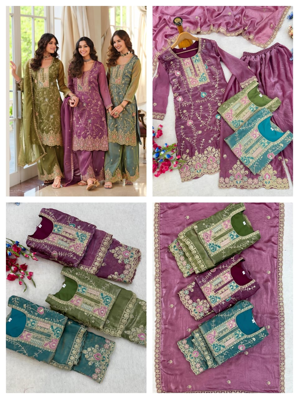 Ethnic Wear - Fendy Silk, Coding Sequence & Thread work with Dupatta
